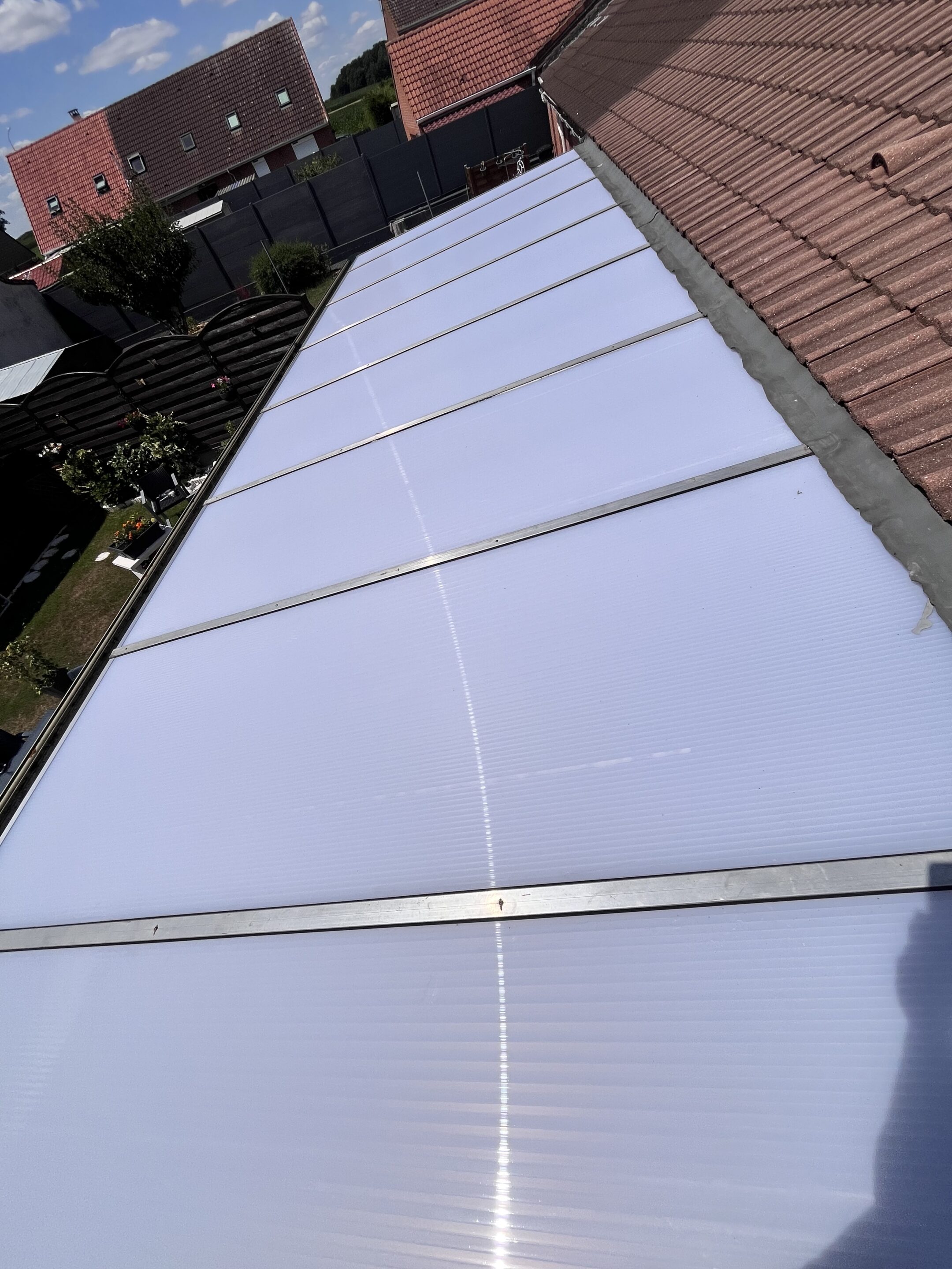 Remplacement de tole de veranda polycarbonate. Lallaing 2 scaled